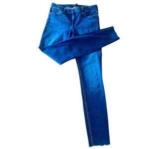 Prosperity Women’s Skinny Jeans Size 28 Dark Wash Raw Hem 30” Inseam